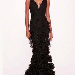Marchesa Notte TULLE ROSETTE GOWN